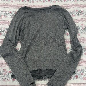 lululemon athletica Charcoal Long Sleeve Top